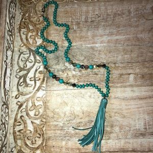 Natalie Beaded Necklace- Turquoise